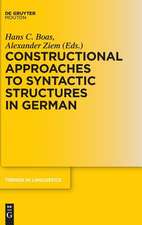 Constructional Approaches to Argument Structure in German