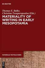 Materiality of Writing in Early Mesopotamia