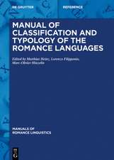 Manual of Classification and Typology of the Romance Languages