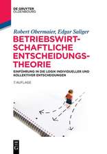 Obermaier, R: Betriebswirtschaftliche Entscheidungstheorie