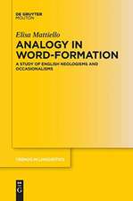 Analogy in Word-formation