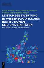 Leistungsbewertung in wissenschaftlichen Institutionen und Universitäten