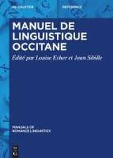 Manuel de linguistique occitane