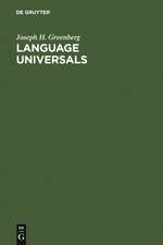 Language Universals: With Special Reference to Feature Hierarchies