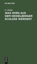 Was wird aus dem Heidelberger Schloß werden?