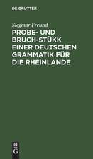 Probe- und Bruch-Stükk einer deutschen Grammatik für die Rheinlande: mit Beiträgen zur vergleichenden Sprachkunde und einer Nachlese von lesbarem Ungelesnem