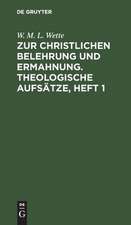 Zur christlichen Belehrung und Ermahnung : theologische Aufsätze: H. 1