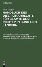 Handbuch des Disziplinarrechts : Für Beamte u. Richter in Bund u. Ländern: Erg. Bd.