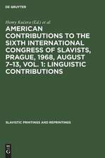 Linguistic contributions: aus: American contributions to the Sixth International Congress of Slavists, Prague, 1968, August 7 - 13, Vol. 1