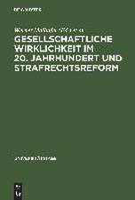 Gesellschaftliche Wirklichkeit im 20. Jahrhundert und Strafrechtsreform