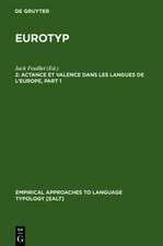 Actance et Valence dans les Langues de l'Europe