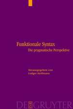 Funktionale Syntax: Die pragmatische Perspektive