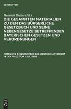 Gesetz über das Liegenschaftsrecht in der Pfalz vom 1. Juli 1898