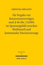 Die Vergabe von Konzessionsverträgen nach § 46 Abs. 2 EnWG im Spannungsfeld zwischen Wettbewerb und kommunaler Daseinsvorsorge