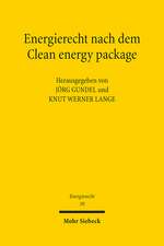 Energierecht nach dem Clean energy package