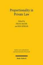 Proportionality in Private Law