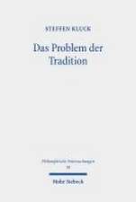 Das Problem der Tradition