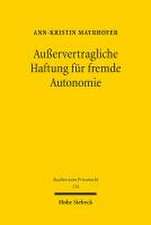 Außervertragliche Haftung für fremde Autonomie