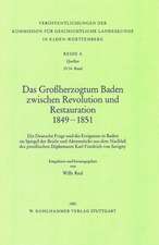 Das Grossherzogtum Baden zwischen Revolution und Restauration 1849-1851