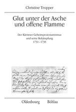 Glut unter der Asche und offene Flamme