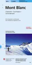 Swisstopo 1 : 50 000 Mont Blanc Carte de sports de neige