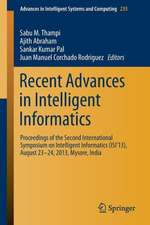 Recent Advances in Intelligent Informatics: Proceedings of the Second International Symposium on Intelligent Informatics (ISI'13), August 23-24 2013, Mysore, India