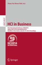 HCI in Business: First International Conference, HCIB 2014, Held as Part of HCI International 2014, Heraklion, Crete, Greece, June 22-27, 2014, Proceedings