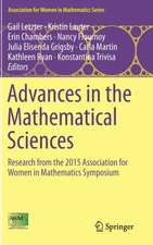 Advances in the Mathematical Sciences: Research from the 2015 Association for Women in Mathematics Symposium