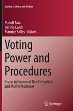 Voting Power and Procedures: Essays in Honour of Dan Felsenthal and Moshé Machover
