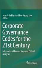 Corporate Governance Codes for the 21st Century: International Perspectives and Critical Analyses