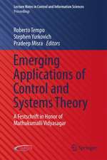 Emerging Applications of Control and Systems Theory