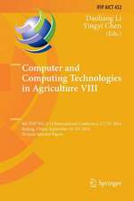 Computer and Computing Technologies in Agriculture VIII: 8th IFIP WG 5.14 International Conference, CCTA 2014, Beijing, China, September 16-19, 2014, Revised Selected Papers