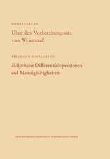 Über den Vorbereitungssatz von Weierstraß / Elliptische Differentialoperatoren auf Mannigfaltigkeiten