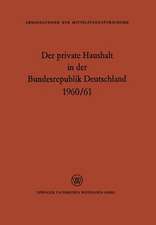 Der private Haushalt in der Bundesrepublik Deutschland 1960/61: Statistische Daten zu ausgewählten Strukturfragen