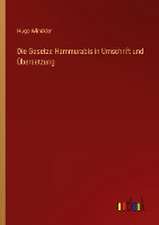 Die Gesetze Hammurabis in Umschrift und Übersetzung