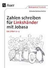 Zahlen schreiben für Linkshänder mit Jobasa