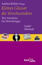 Kleines Glossar des Verschwindens