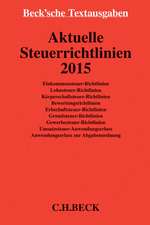 Aktuelle Steuerrichtlinien 2015