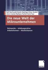 Die neue Welt der Mikrounternehmen: Netzwerke — telekooperative Arbeitsformen — Marktchancen