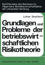 Grundlagen und Probleme der betriebswirtschaftlichen Risikotheorie