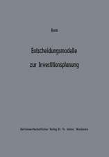 Entscheidungsmodelle zur Investitionsplanung: Ein Beitrag zur Konzeption der „flexiblen“ Planung