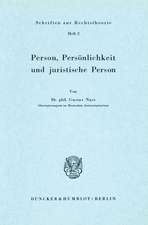 Person, Persönlichkeit und juristische Person.