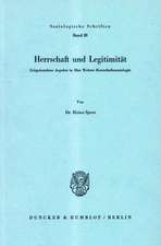 Herrschaft und Legitimität