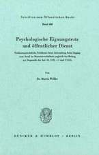 Psychologische Eignungstests und öffentlicher Dienst