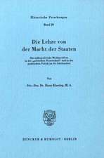 Die Lehre von der Macht der Staaten