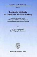 Juristische Methodik im Prozeß der Rechtsanwendung.