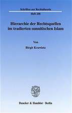 Hierarchie der Rechtsquellen im tradierten sunnitischen Islam.