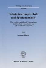 Diskriminierungsverbote und Sportautonomie