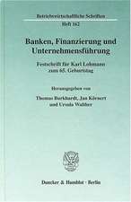 Banken, Finanzierung und Unternehmensführung