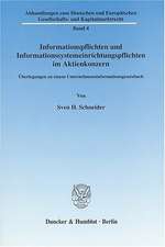 Informationspflichten und Informationssystemeinrichtungspflichten im Aktienkonzern